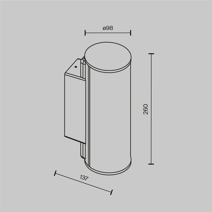 Уличный настенный светодиодный светильник Maytoni Rock O434WL-L12GF3K