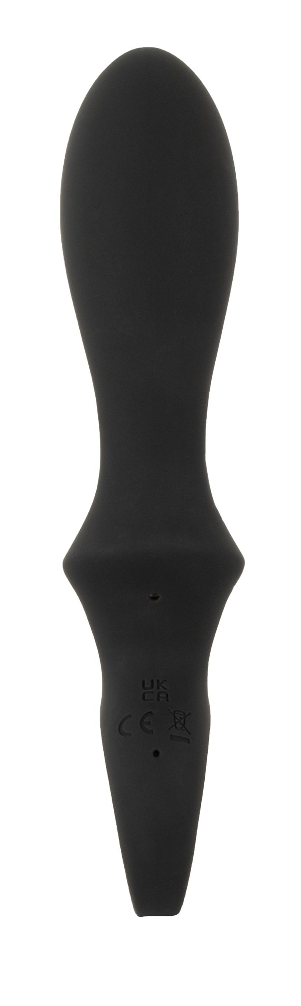 Черный вибратор для точки G с функцией расширения - 18,1 см. (Цвет: черный)