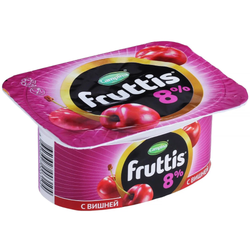 Йогурт Fruttis Вишня/Персик Маракуйя 8% 115 гр
