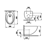 830971 БИДЕ ПОДВЕСНОЕ LAUFEN ALESSI