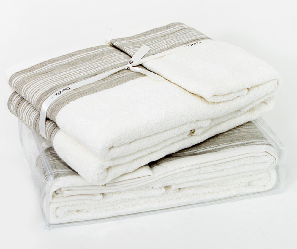 Полотенце 30x50 Devilla Brest Сплошная полоса белое