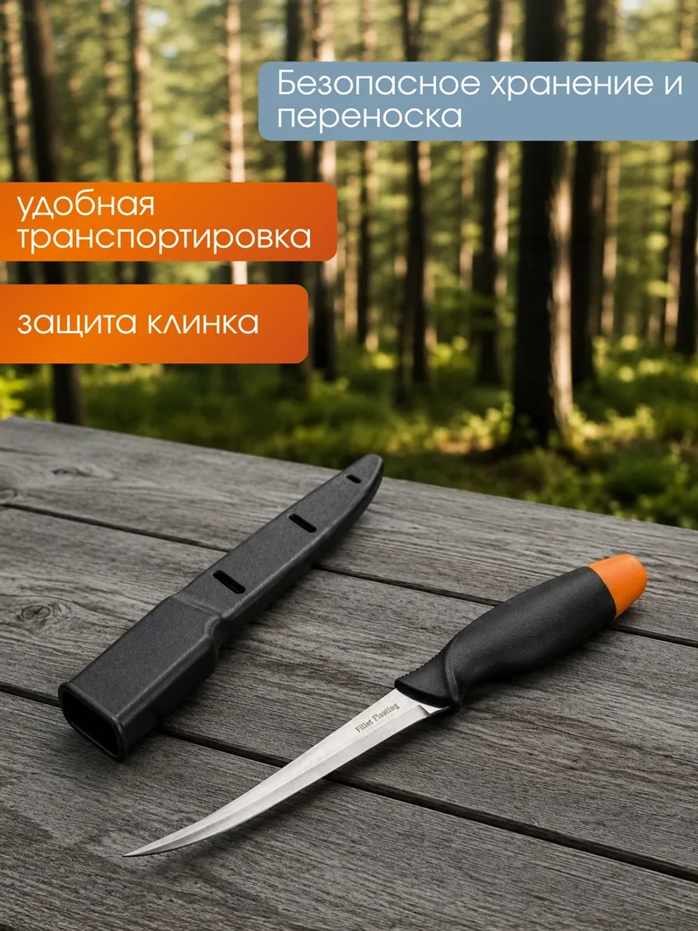 Нож плавающий филейный Fish 2 Fish Fillet Floating 26,5 см