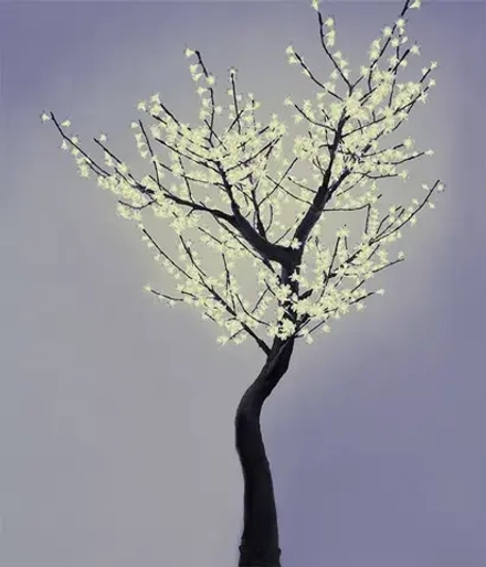 Светодиодная флористика дерево Сакура 2.5 м., 220V, 800 теплых белых LED ламп, черный провод, Beauty Led (S10-250-WW)