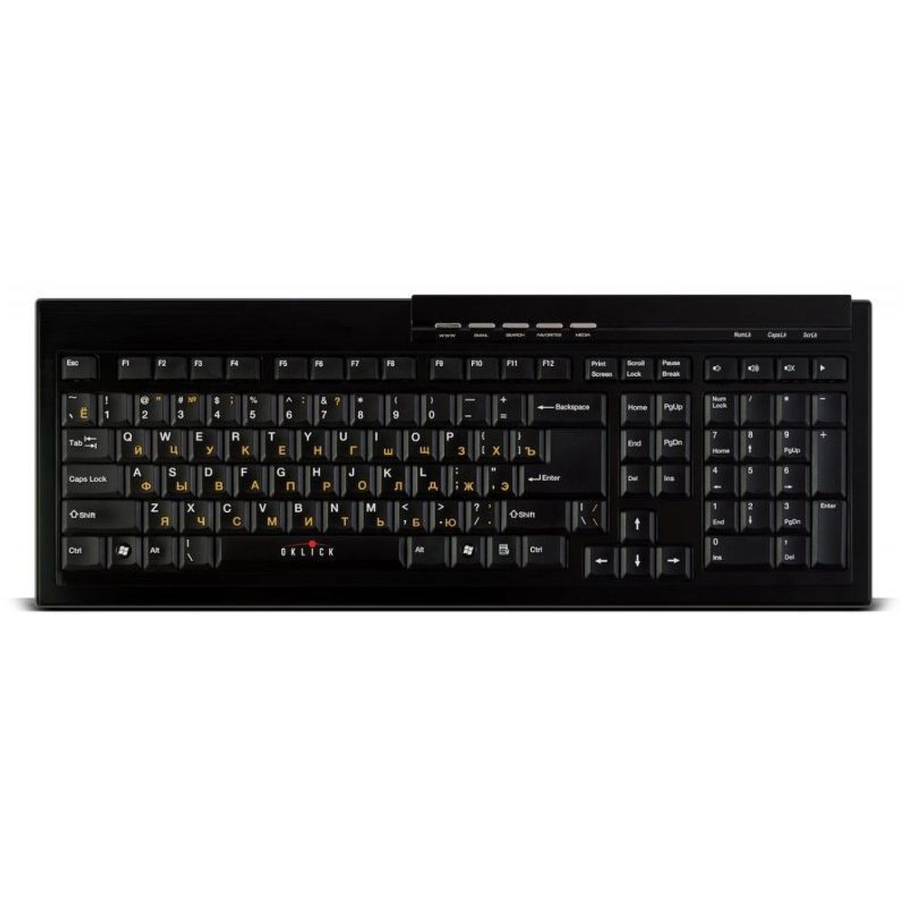Клавиатура Oklick 450M black mmedia aluminum USB