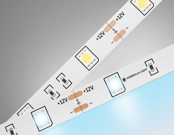 Светодиодная лента Ambrella Light 7,2W/m 30LED/m 5050SMD холодный белый 5M GS1803