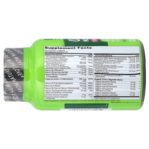 NATURELO, Мультивитамины для женщин One Daily, 60 вегетарианских капсул