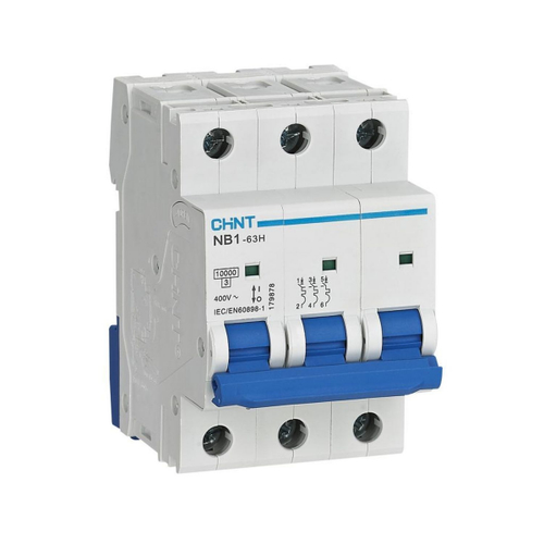 Выключатель автоматический 3П 10А характеристика С 10кА NB1-63H (R) CHINT