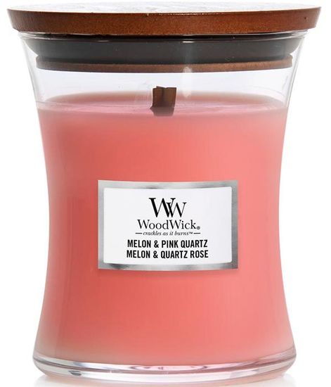 Дыня и розовый кварц, ароматическая свеча, WoodWick