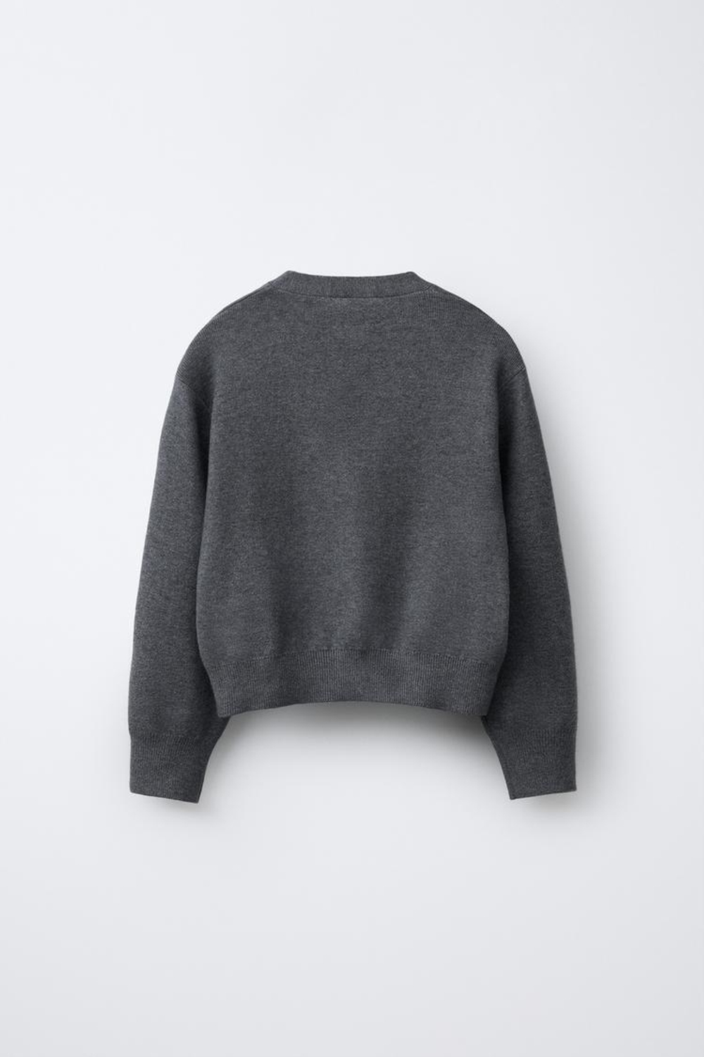 ZARA ВЯЗАНЫЙ КАРДИГАН, АНТРАЦИТОВЫЙ