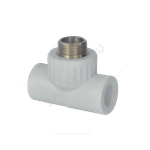 Тройник PP-R комбинированный белый Дн 25х3/4" НР VALFEX 10128025