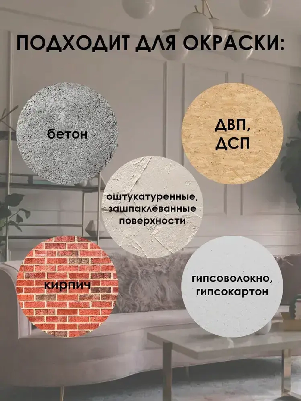 Краска для стен и потолков, матовая, супербелая, водоэмульсионная, для внутренних работ.