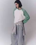Брюки One Two Striped Baggy Pants Grey