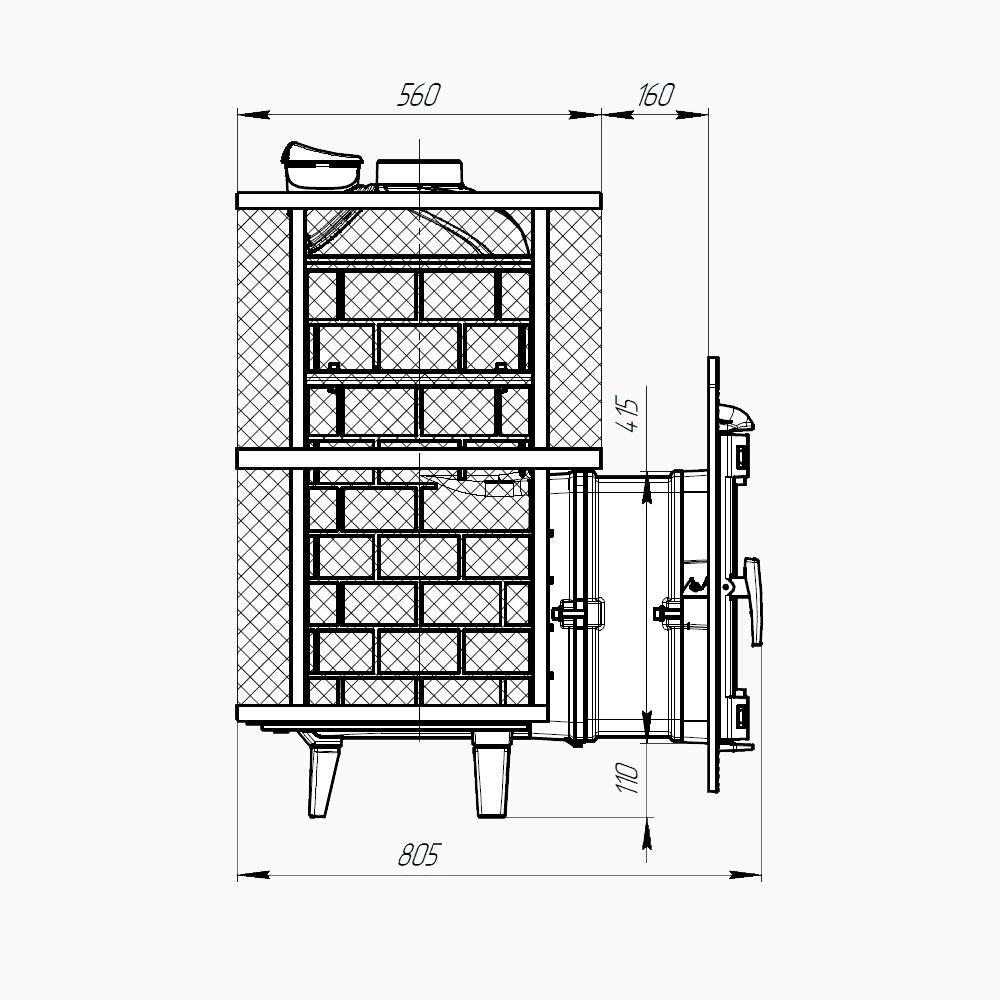 Банная печь «Атмосфера XL» сетка нержавейка