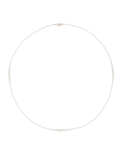 Колье длинный розовый жемчуг, золотой замок