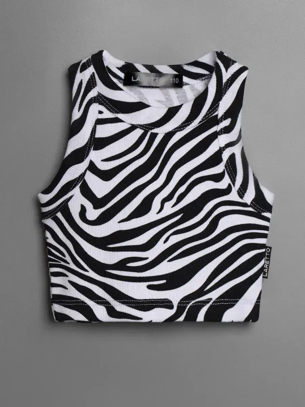 Летний кроп топ трикотажный детский