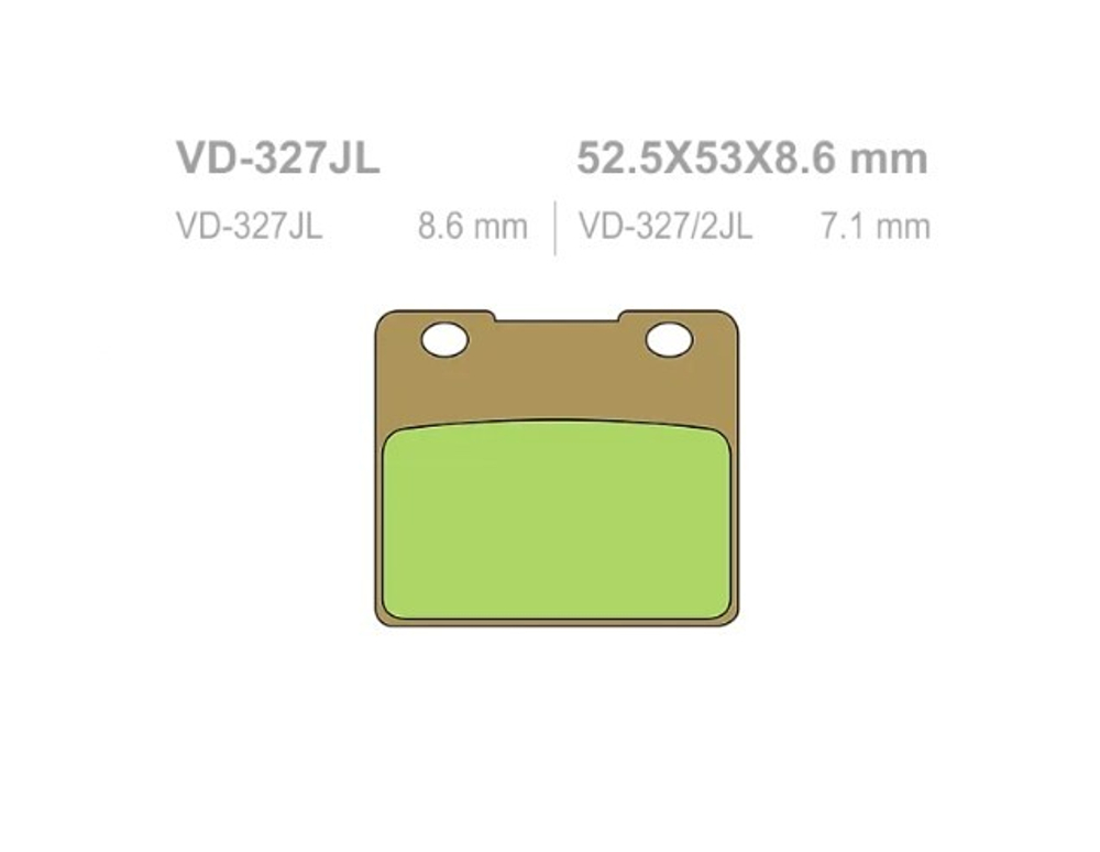 Колодки тормозные Vesrah VD-327JL (FDB338)