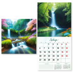 Календарь на скрепке 2025"Водопады» 29*29 см