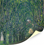 Картина для интерьера Парковая аллея дворца Каммер, художник Климт, Густав, печать на холсте Настене.рф