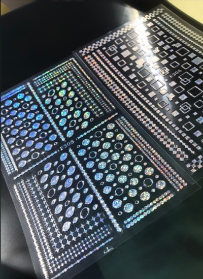 Наклейки для дизайна Круги, голография