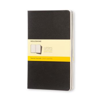 Блокнот Moleskine Cahier Large 130х210 мм обложка картон 80 стр в клетку 3 шт (QP317)