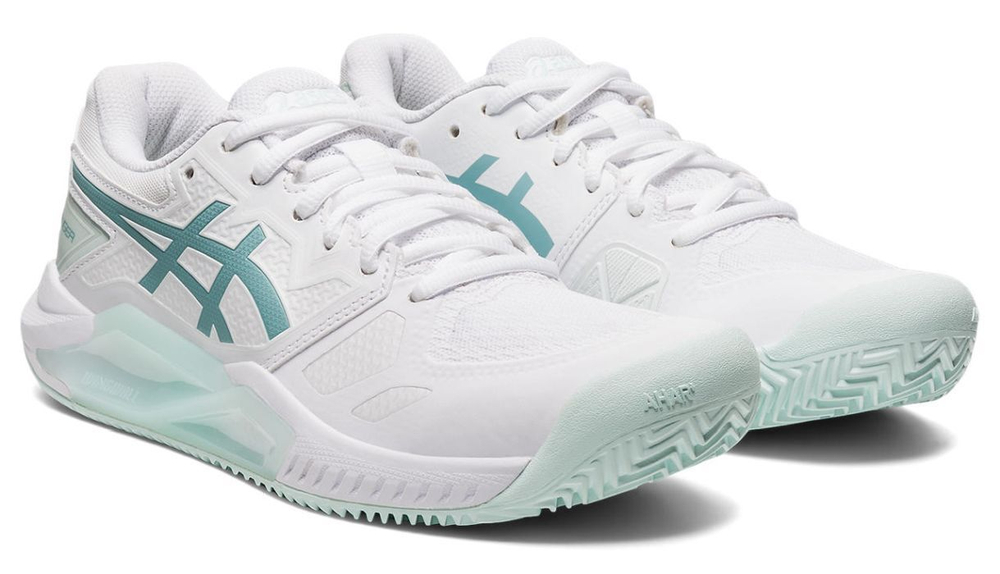 Женские Кроссовки теннисные Asics Gel-Challenger 13 Clay - white/smoke blue