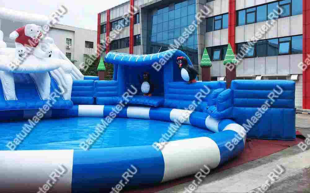 Надувной наземный аквапарк «Морское царство 2» 16*16*6 м