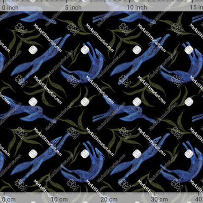 Синие волки на черном by Люблю Коз 517 DPI