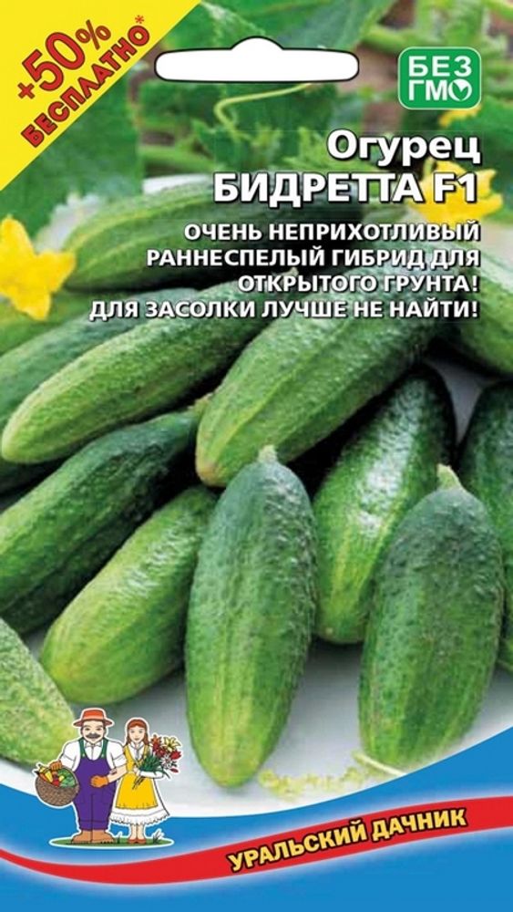 Огурец &quot;G. Бидретта F1&quot; 10шт + 50% БЕСПЛАТНО, Россия.