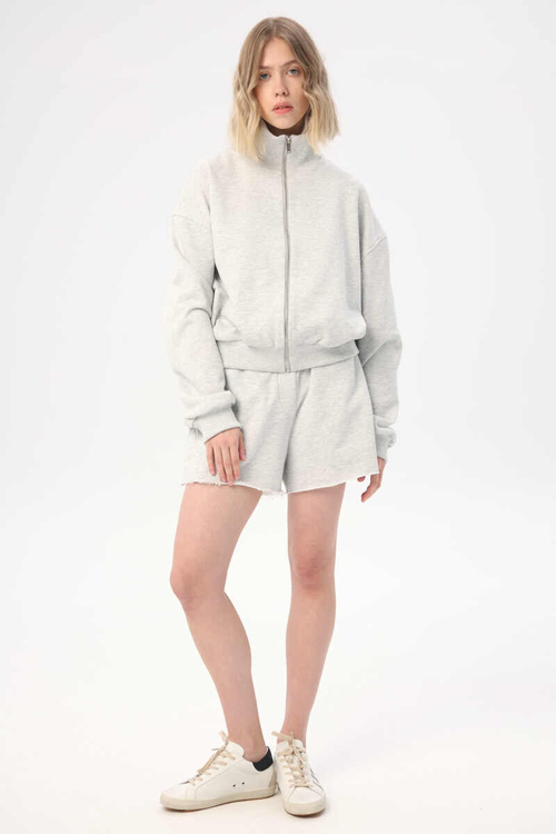 Кроп-худи унисекс б/н, кофе