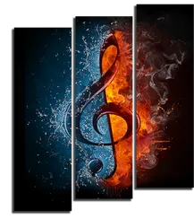 Модульная картина "Скрипичный ключ"