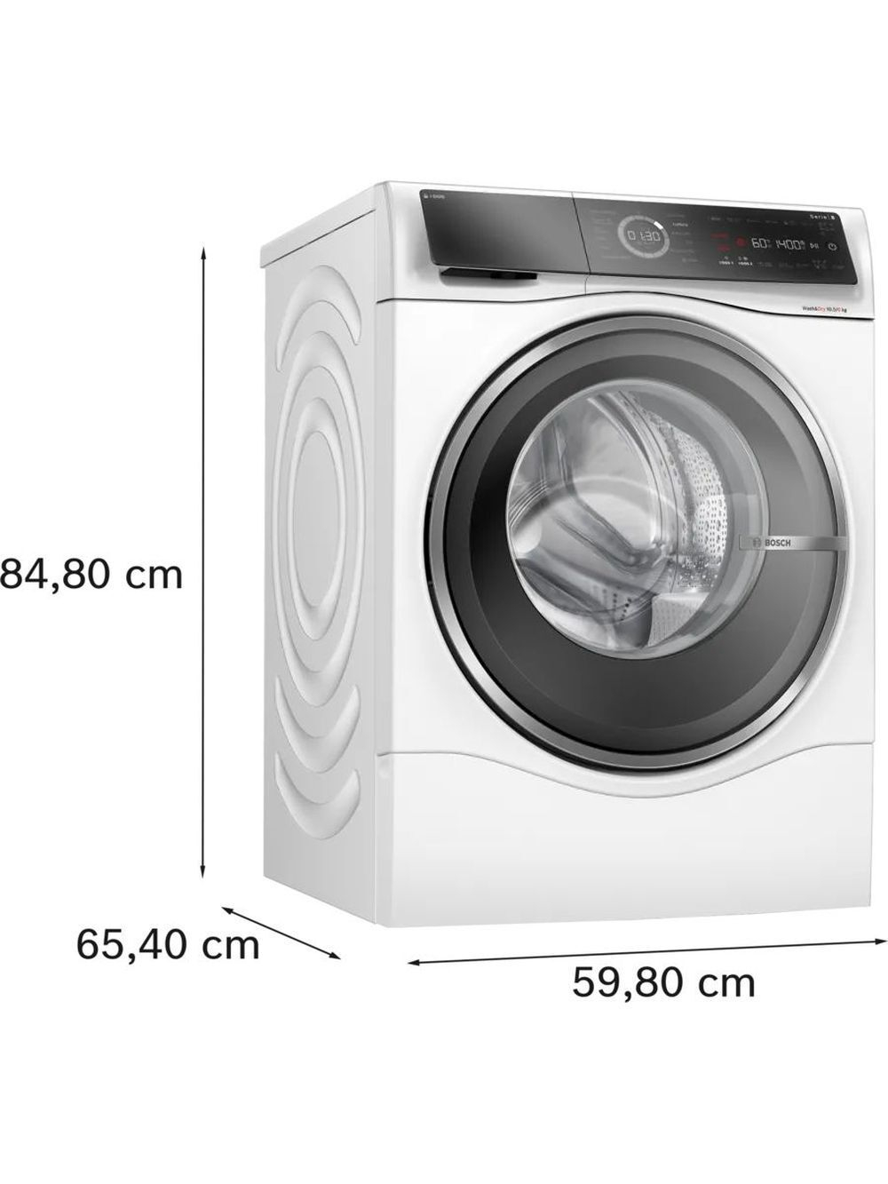 Стиральная машина с сушкой BOSCH WNC254A0ME, 10.5/6 кг, 1400 об/мин, 13 программ, белый