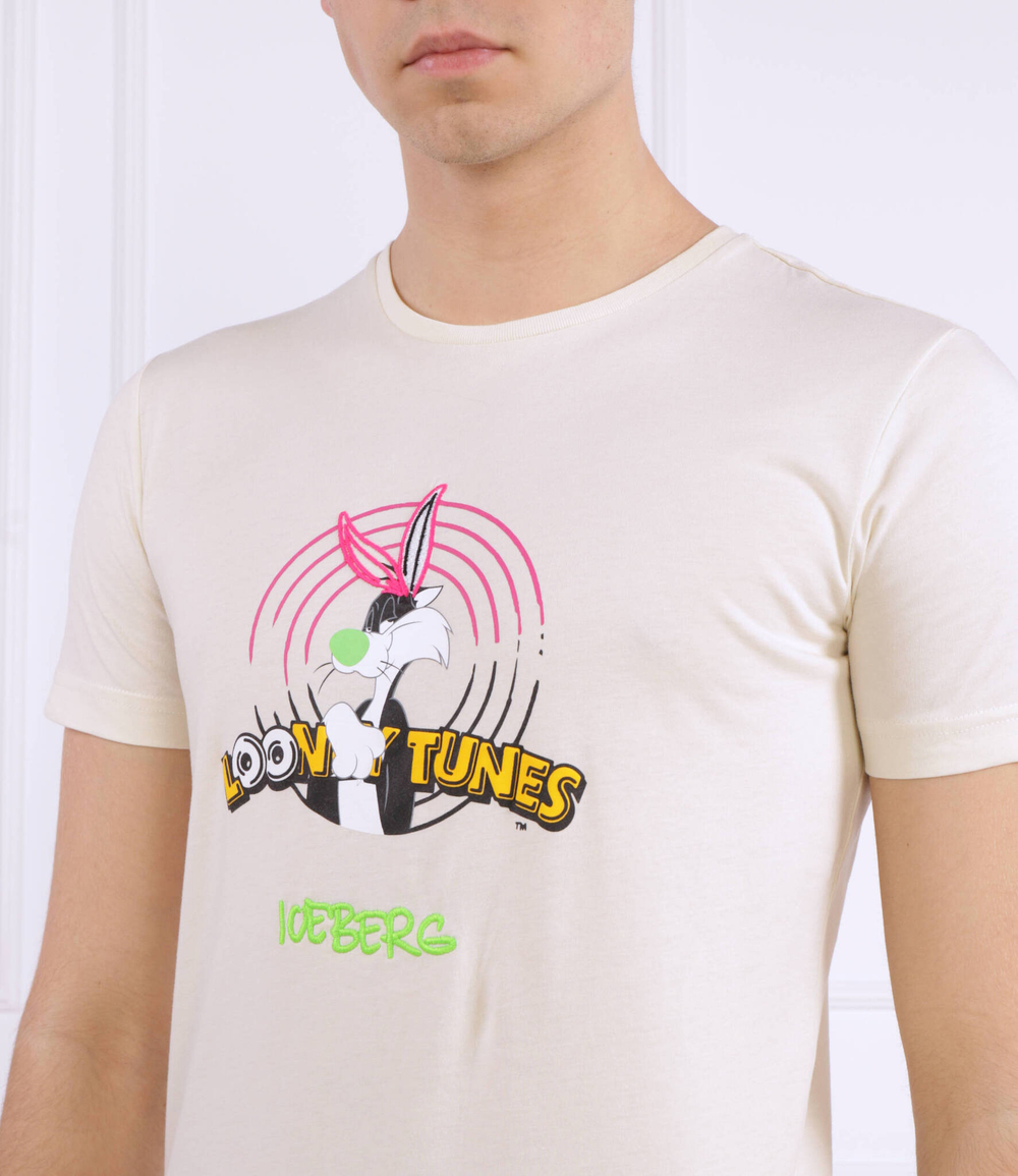 Футболка iceberg x looney tunes Iceberg - экрю(232 I1P F01B 6301)
