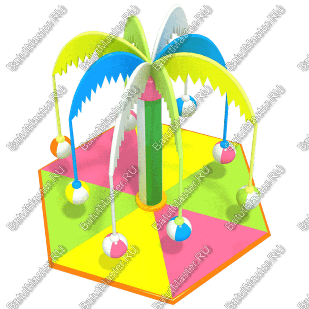 Электрическая карусель детская 4KIDS "Кокосовая пальма"