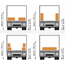 Задний опознавательный знак на прицеп 1130х196 мм RF