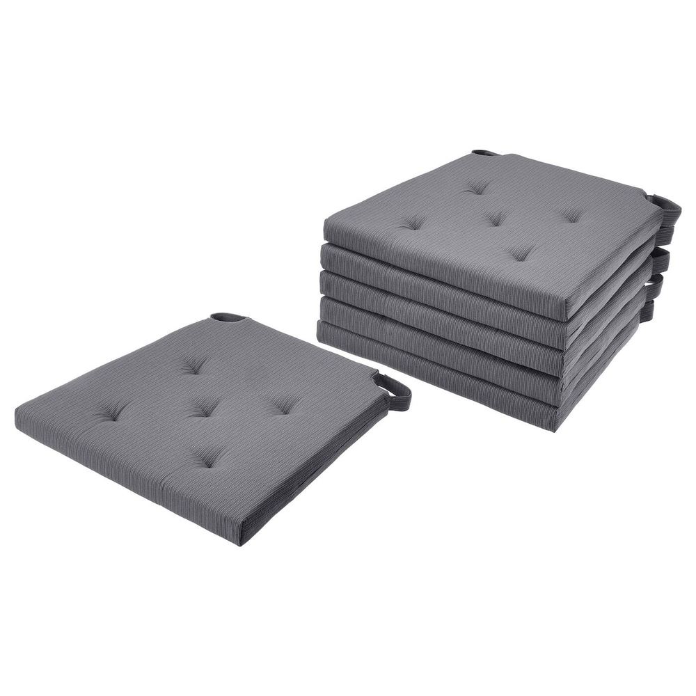 IKEA JUSTINA  (ИКЕА ЙУСТИНА)  -  Подушка для стула, серая, 42/35x40x4 см