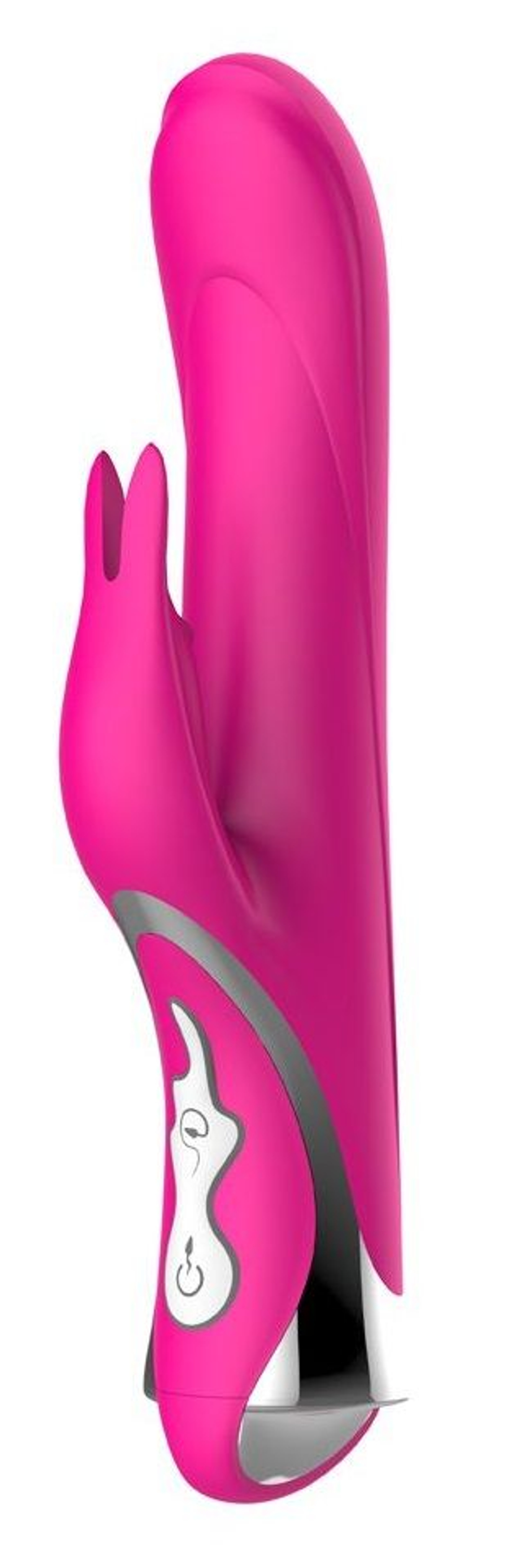 Ярко-розовый вибратор-кролик Missile Rabit - 23,5 см. (Цвет: ярко-розовый)