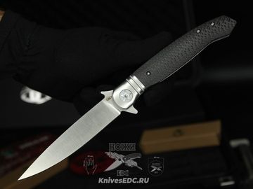 Складной нож REPTILIAN НКВД-03-1 Carbon c клинком из стали D2, рукоять карбон