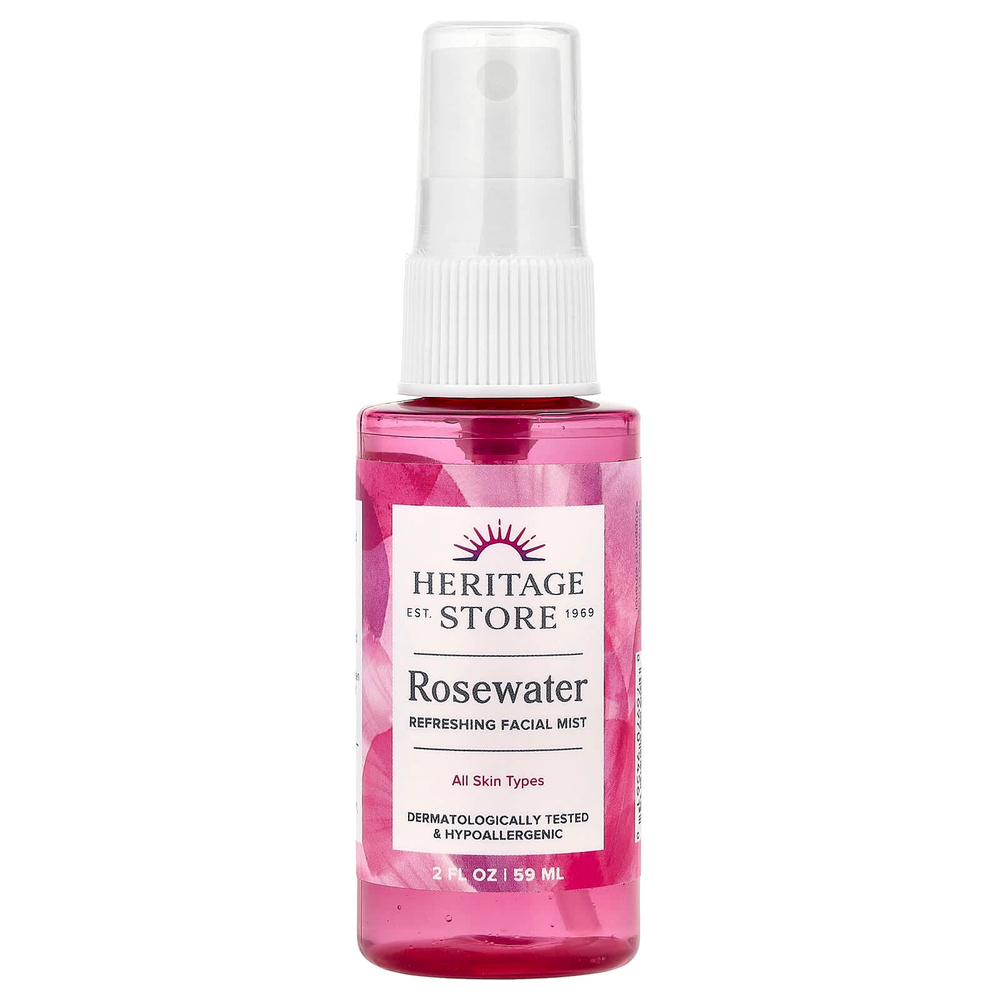 Heritage Store, Rose Petals, розовая вода, спрей, 59 мл (2 жидк. унций)