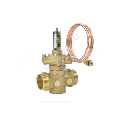 Клапан балансировочный автомат латунь APT-R Ду 32 Rp1 1/2" Ру20 Тмакс=120 оС НР 5-35 кПа Kvs=9.3м3/ч без ниппелей Ридан 003Z5704R