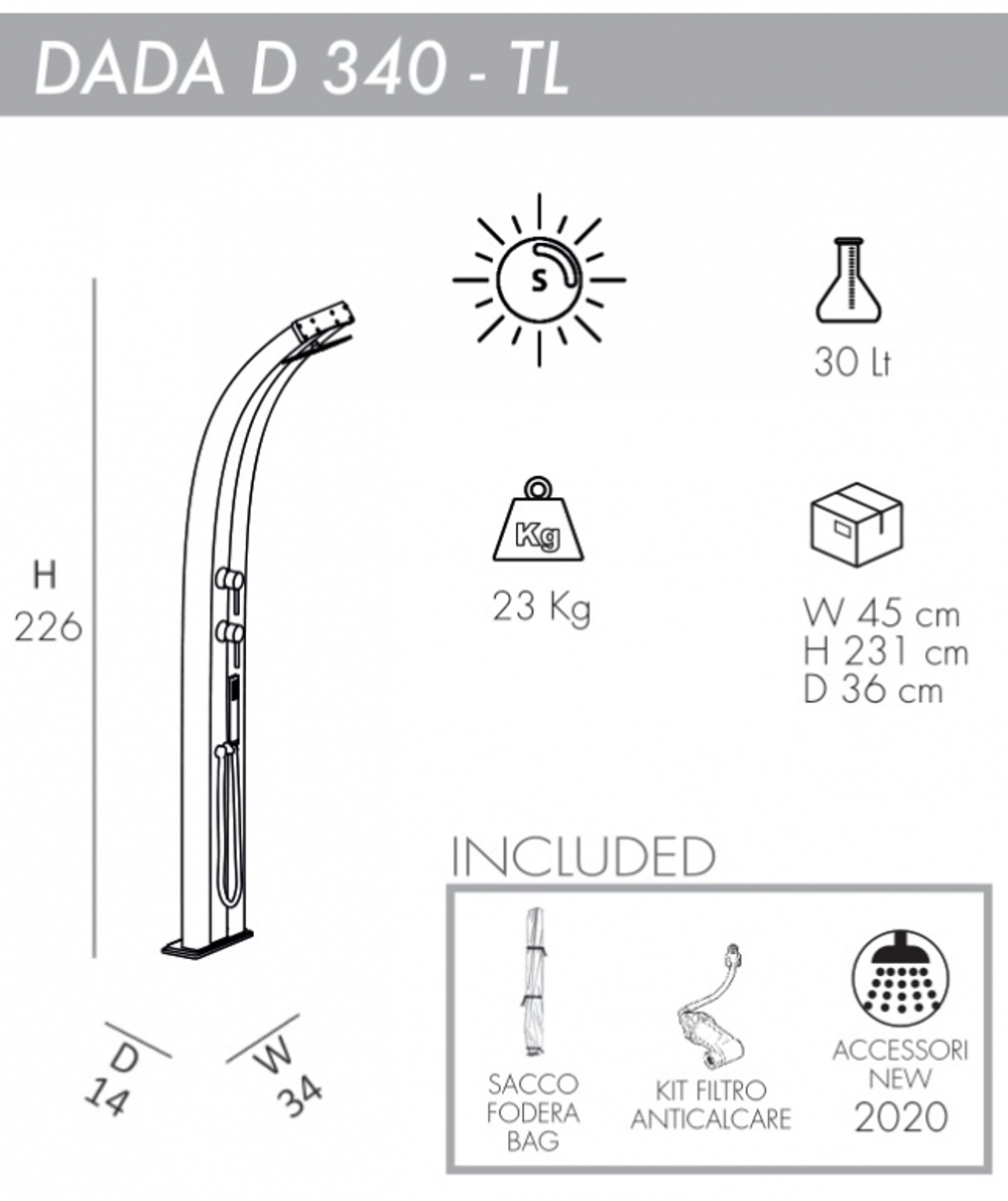 Душ солнечный Arkema Dada D 340 TL