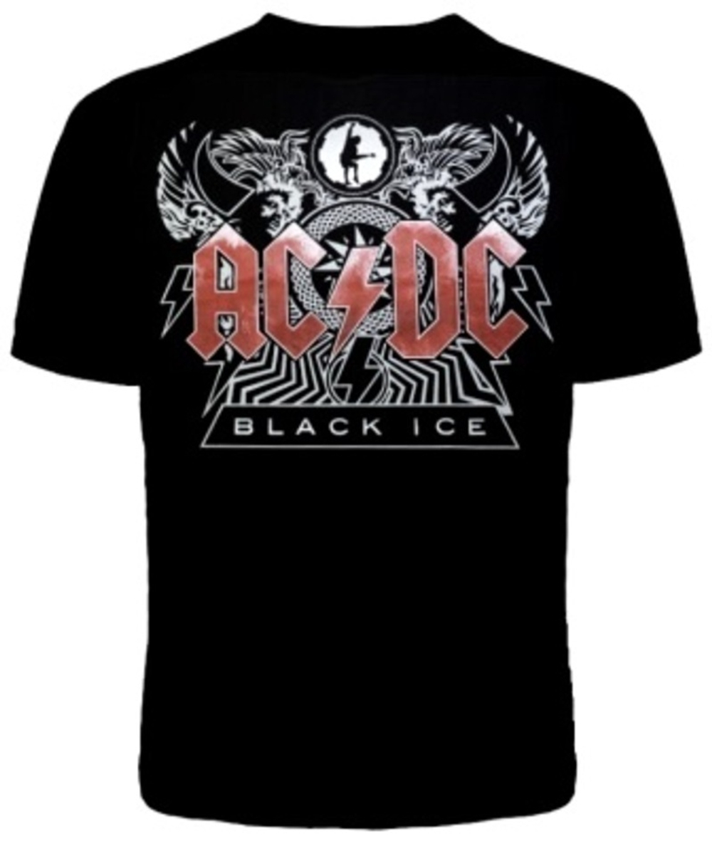 Футболка хлопок шелкография. SP107 AC/DC Black Ice L