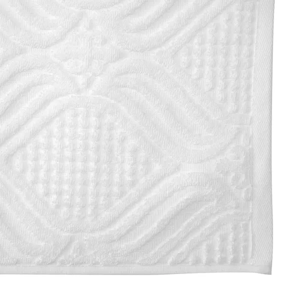 Полотенце банное белое, с кисточками цвета карри из коллекции essential, 70х140 см