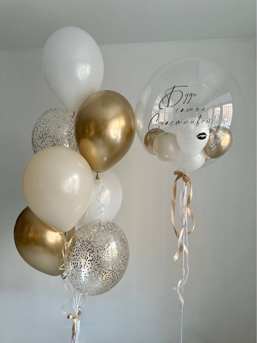 Воздушные гелиевые шарики с доставкой по Хабаровску баблс №4976