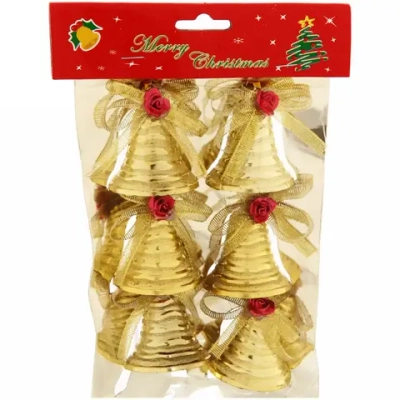 Украшение «Колокольчики волнистые» 5*6 см, золото