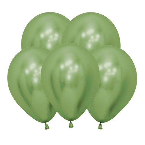 S 12" Зеркальные Рефлекс Лайм / Reflex Lime Green / 50 шт.