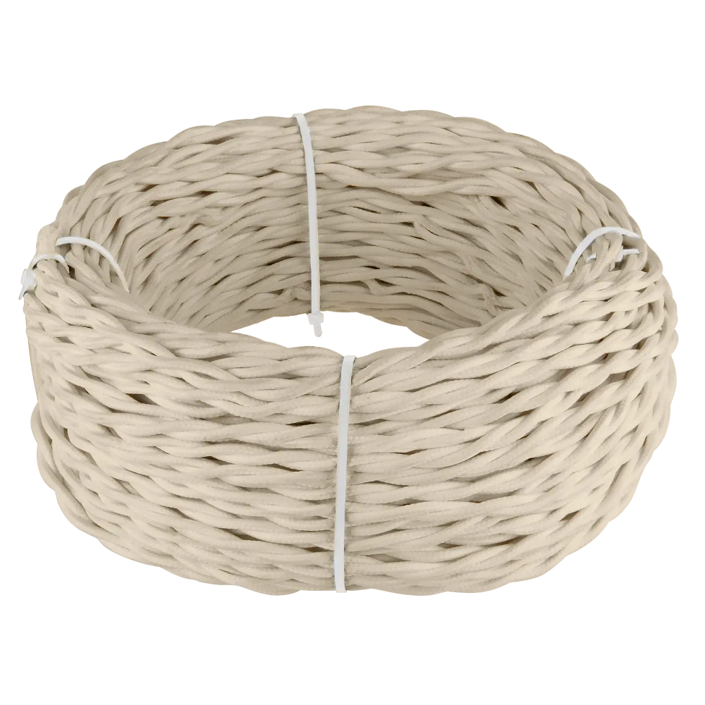 Ретро кабель витой 3х1,5 (песочный) 20 м