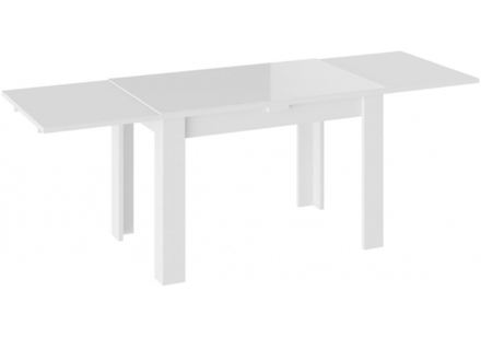 Стол стеклянный Woodville Норман тип 1 белый, стекло белый глянец