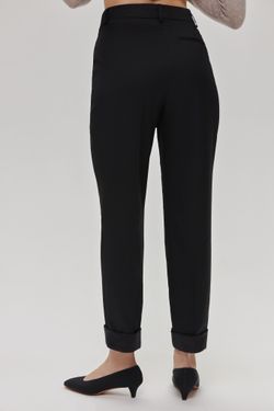 Брюки с отворотами (Просто идеальные брюки), черные