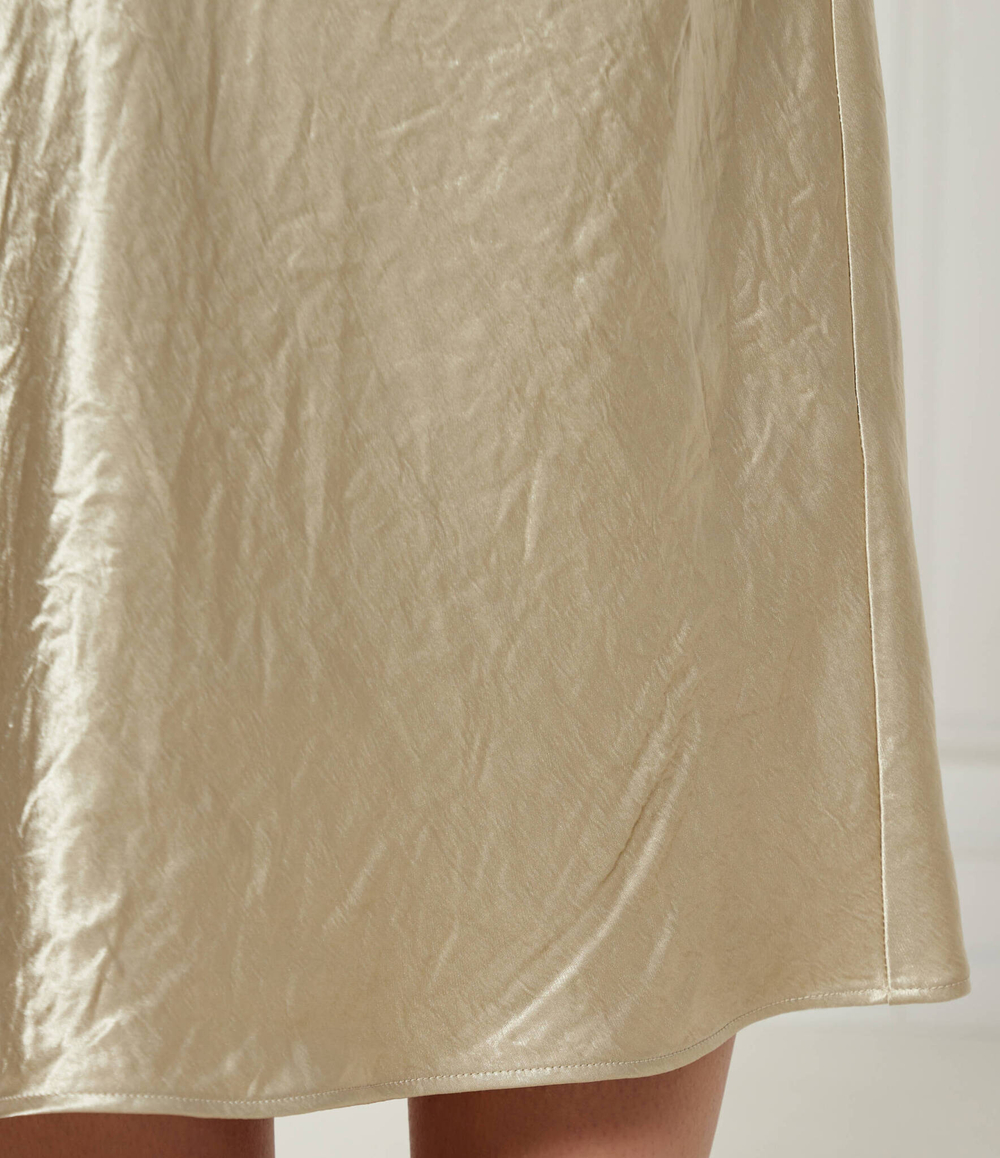 Сатиновая юбка BOSS BLACK - бежевый(50524006)