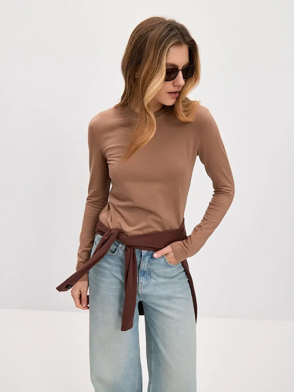 Лонгслив облегающий